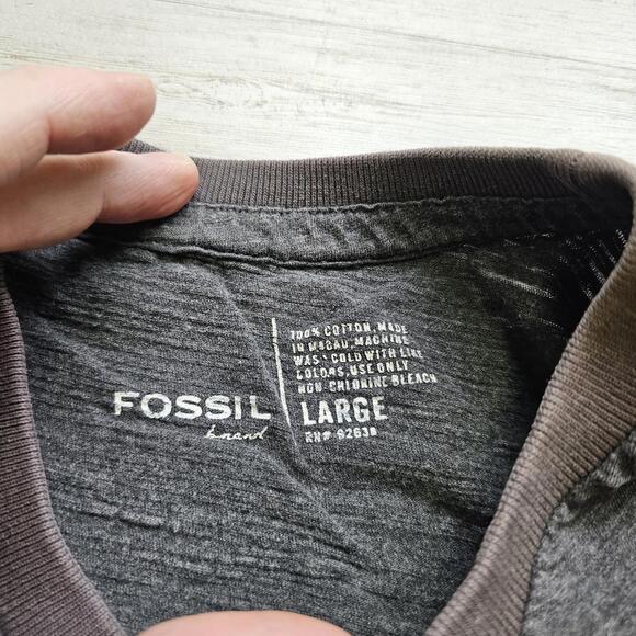 Fossil EUROPA RACING Graphic Tee LG T-Shirt Cotton - Gray - Picture 2 of 4
